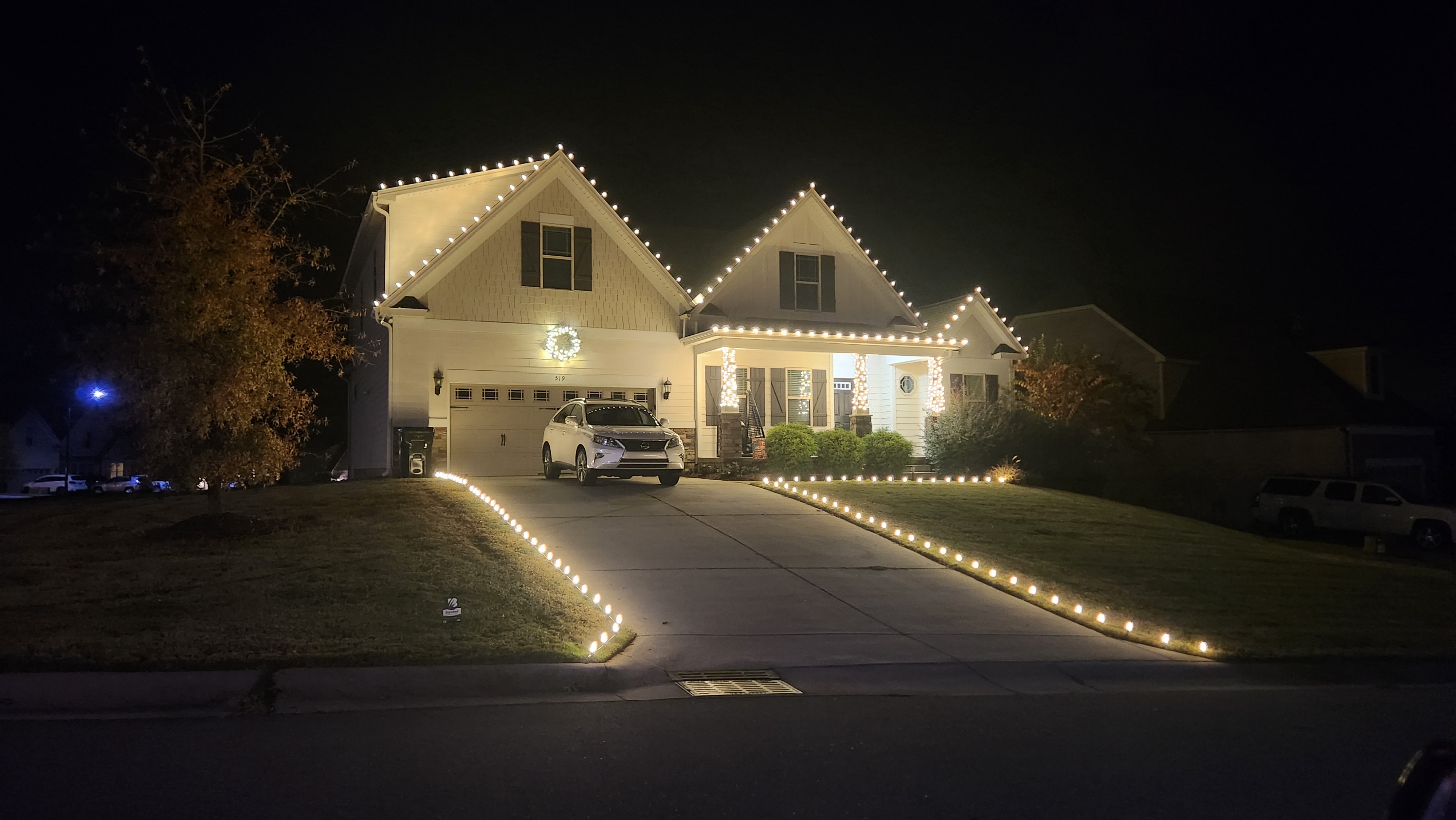 Christmas lights installation in New Hill