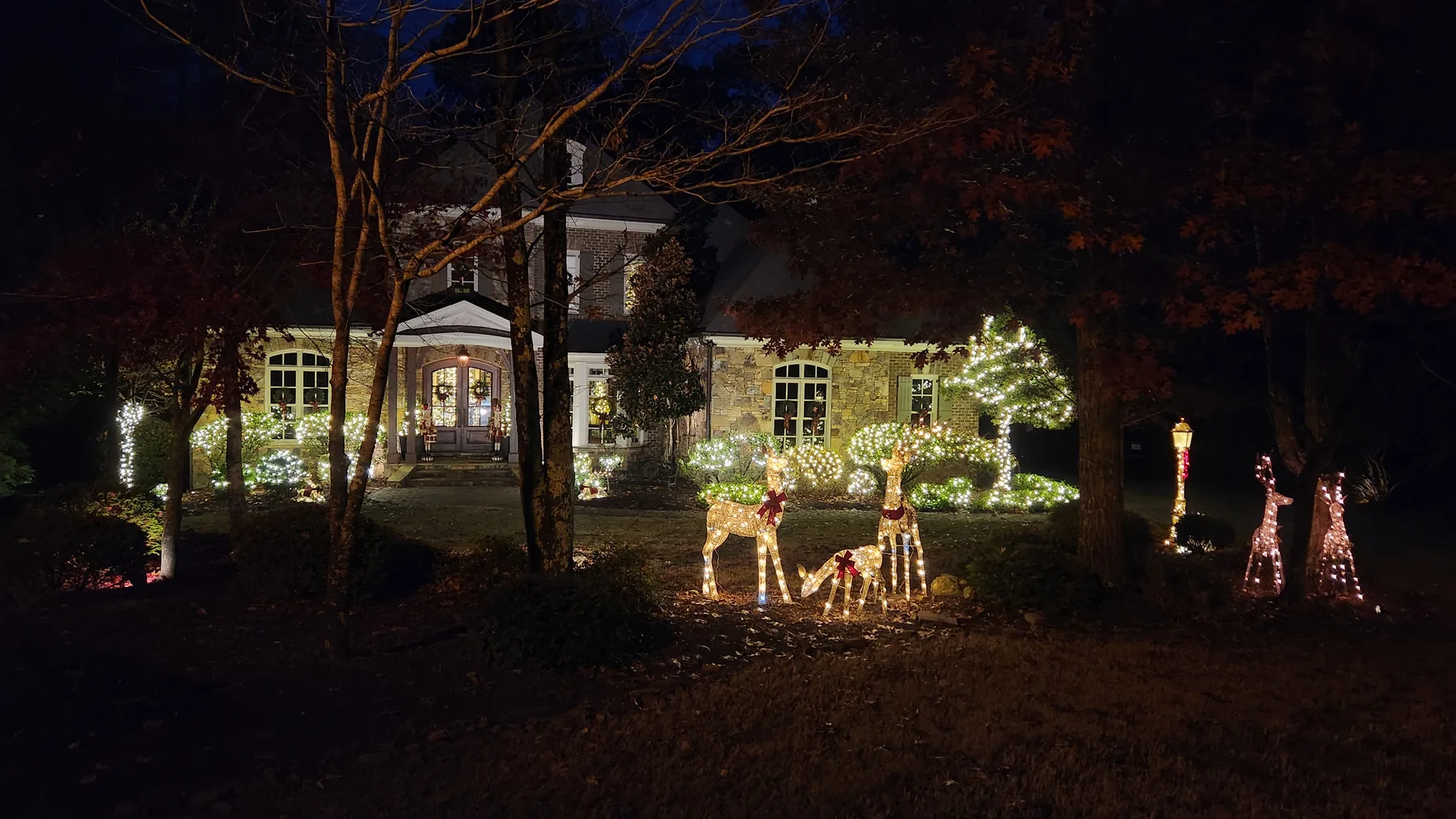 Christmas light installation in North Raleigh (Falls Lake), Raleigh, NC