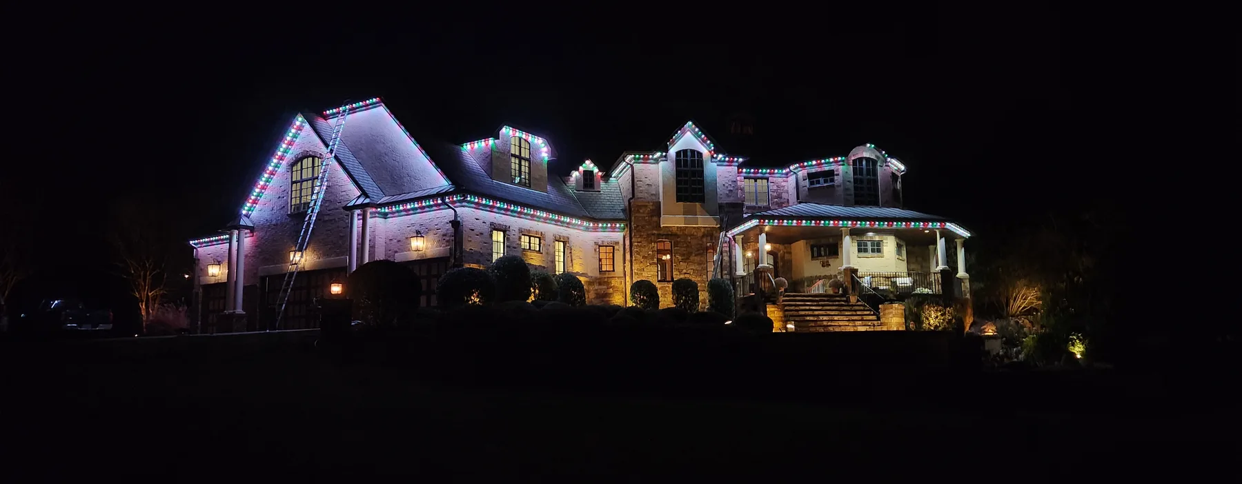Christmas light installation in North Raleigh (Six Forks / Falls Lake), Raleigh, NC